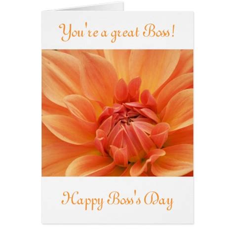 Happy Boss's Day for female boss with flower Card | Zazzle