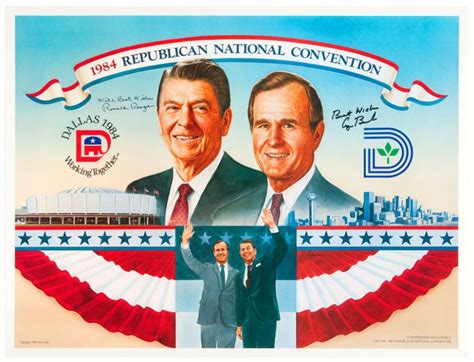 Lot Detail - Ronald Reagan & George H.W. Bush Signed 19" x 25" 1984 ...