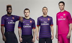 Arsenal unveil new purple 2012/13 away kit | Daily Mail Online