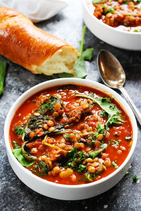 Hearty Sausage, Kale & Lentil Soup | Platings&Pairings