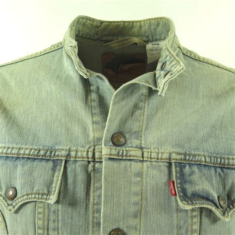 Levis Red Tab Denim Jacket Mens L Trucker Vintage Style Cafe Racer ...