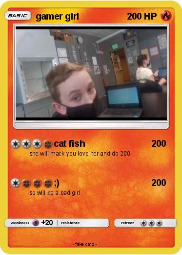 Pokémon gamer girl 8 8 - cat fish - My Pokemon Card