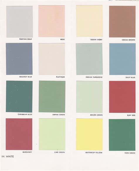 Vintage Goodness 1.0: Vintage Decorating - 1950's Paint Color Chip Brochures