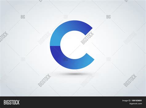 C letter vector. C logo icon template. C symbol silhouette. C isolated icon, C line style letter ...