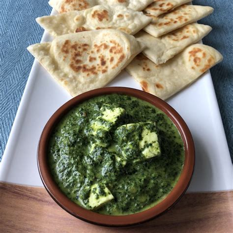 Palak Paneer with Homemade Naan