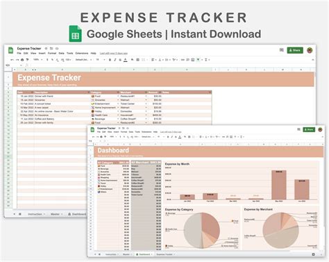 Google sheets expense tracker expense tracker spreadsheet merchant ...