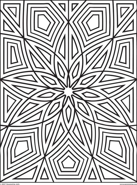 25 best GEOMETRIC COLORING PATTERNS images on Pinterest | Mandalas, Adult coloring and Coloring