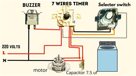 7 Wire Washing Machine Motor Wiring Diagram Washing Machine Motor ...