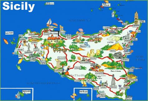 Sicily Tourist Map - Printable Map Of Sicily | Printable Maps