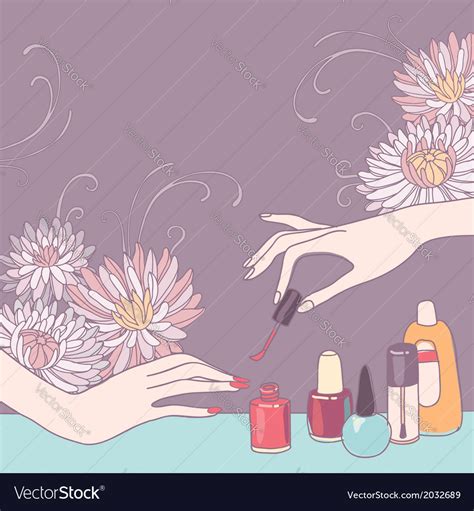 Nail art salon Royalty Free Vector Image - VectorStock