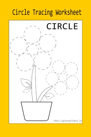 Tracing Circles Worksheet For Preschool Printable | Flower Drawing - Free Printable Worksheets ...
