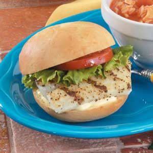 Grilled Fish Sandwiches Recipe | Taste of Home