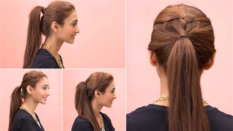 4 Easy Ponytail Hairstyles - Quick & Easy Girls Hairstyles - Glamrs ...