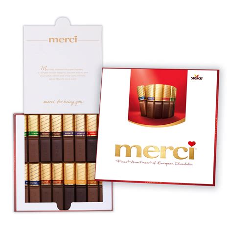 MERCI Finest Assortment of Eight European Chocolate Gift Box, 7 Oz ...