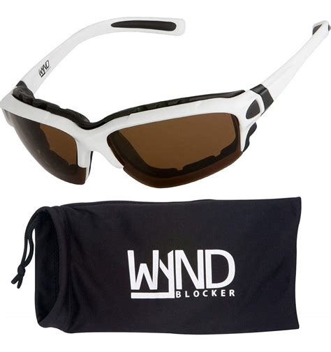 Polarized Motorcycle Riding Sunglasses Sports Wrap Glasses - White ...