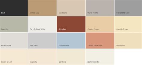 Dulux Metal Paint Colour Chart