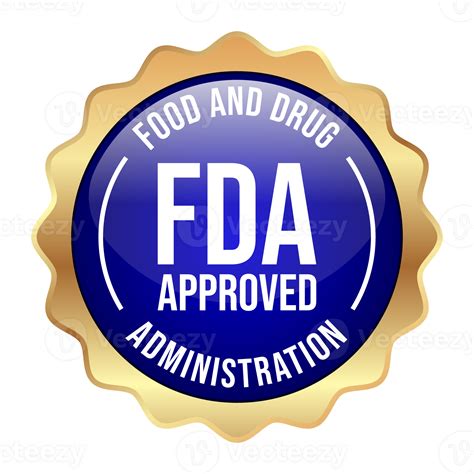 glossy fda approved label, stamp, badge, seal, sticker, tag, vector, food and drug ...