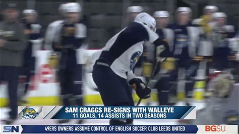 Sam Craggs Returns To Toledo Walleye Roster for Upcoming Season - YouTube