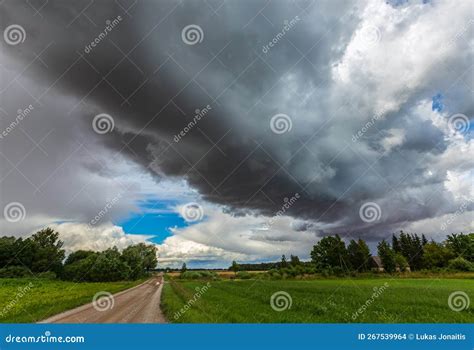 Severe Thunderstorm Clouds, Landscape with Storm Clouds Stock Photo ...