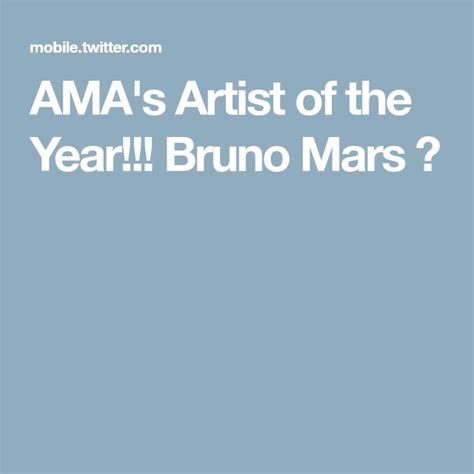 AMA's Artist of the Year!!! Bruno Mars | Bruno mars, Inspirational ...