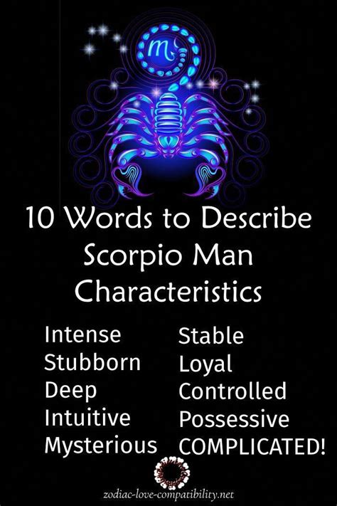 10 Words to Describe Scorpio Man Characteristics. What is it like to ...