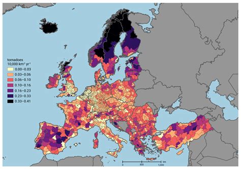 Applied Sciences | Free Full-Text | Population Bias on Tornado Reports in Europe