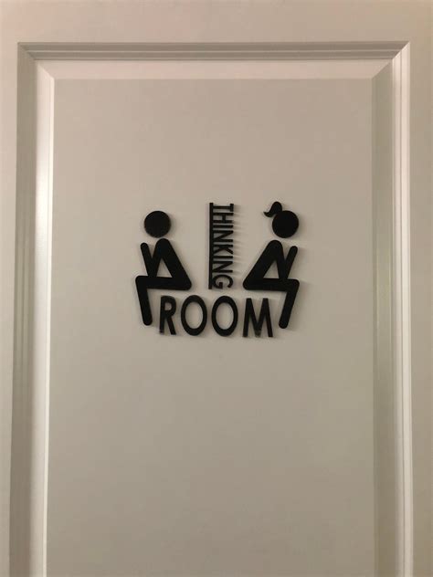 Funny bathroom sign Restroom sign Unique decor Bathroom | Etsy