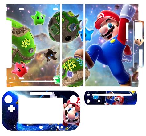 054 Mario Vinyl Skin Sticker Protector for Nintendo Wii U and controller skins Stickers-in ...