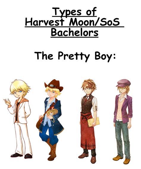 Types of Bachelors: The Pretty Boy : r/harvestmoon