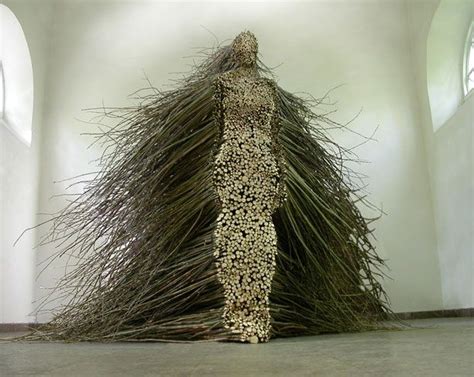 Cleveland-based sculptor Olga Ziemska works with natural materials like wood and bamboo to ...