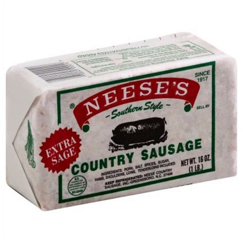 Neese's Extra Sage Country Sausage, 16 oz - Kroger