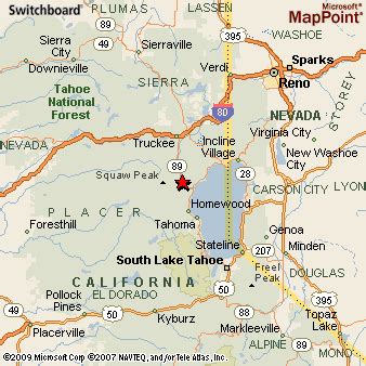 Alpine Meadows, California Area Map & More