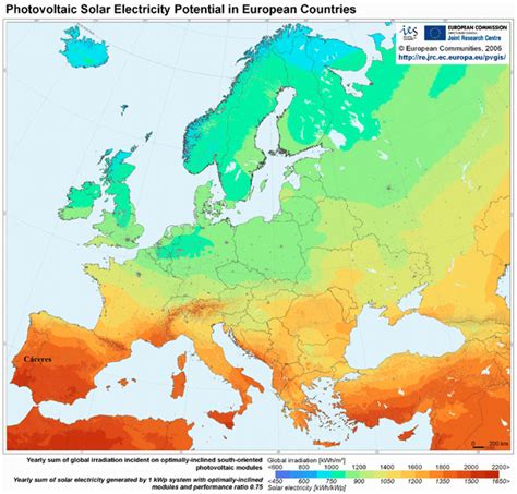 PV solar electricity potential in Europe (Source:... | Download Scientific Diagram