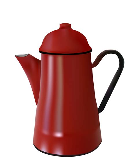 Red Coffee Pot Clipart Free Stock Photo - Public Domain Pictures