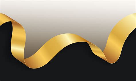 Gold ribbon banner background 7458477 Vector Art at Vecteezy