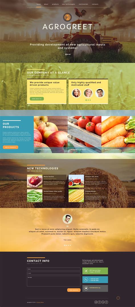 Agriculture Website Template #52074