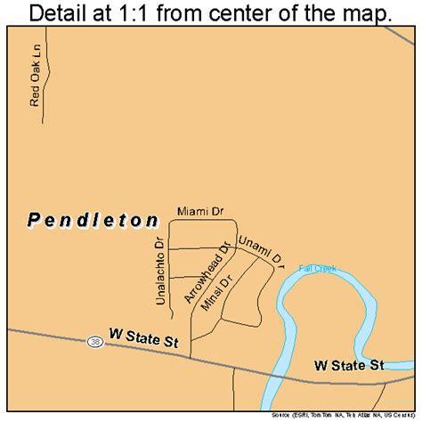 Pendleton Indiana Street Map 1858662