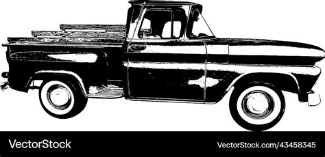 Vintage old truck Royalty Free Vector Image - VectorStock