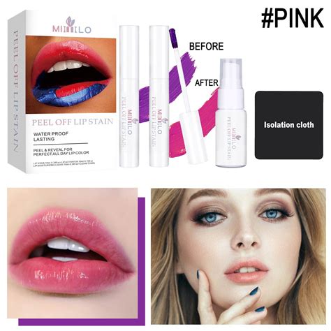 Makeup Transfer Proof Peel Off Lip Stain Cosmetic Lipstick Matte Romantic Tearing Gloss Film ...