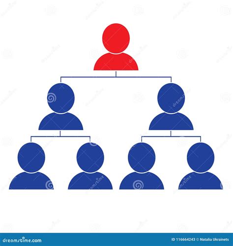 Organization Chart with People Icons Stock Vector - Illustration of ...