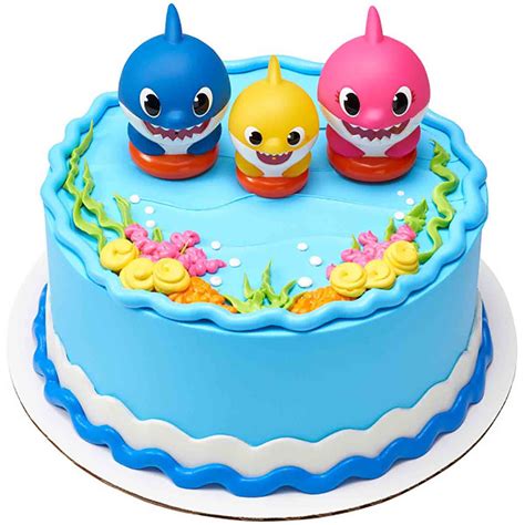 Baby Shark Family Cake Topper Set - DP-26698 | Country Kitchen SweetArt Round Birthday Cakes ...