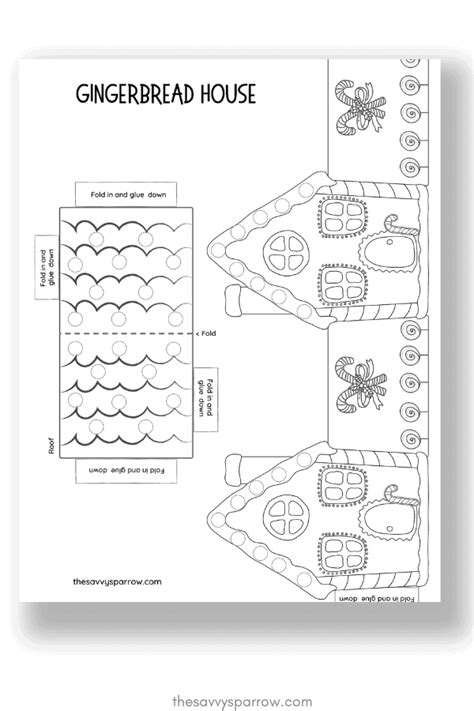 Gingerbread House Template Printable Craft - Printable Templates Free