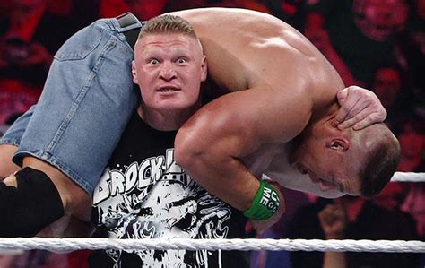 Brock-Lesnar-gets-ready-to-deliver-the-F5-to-John-Cena – Inside Pulse