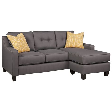 Benchcraft Aldie Nuvella Queen Sofa Chaise Sleeper in Performance ...