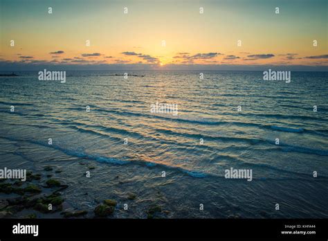 sunset in Tel Aviv Stock Photo - Alamy