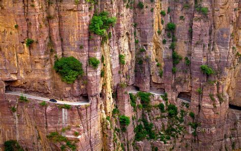 Guoliang Tunnel in the Taihang Mountains in Henan Province, China