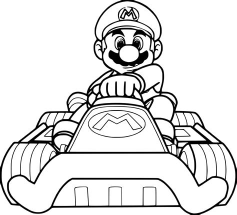 Free Mario Kart Coloring Pages Pdf To Print - Coloringfolder.com