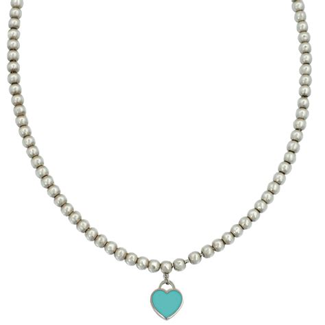 Tiffany & Co Blue Heart Bead Necklace – THE CLOSET