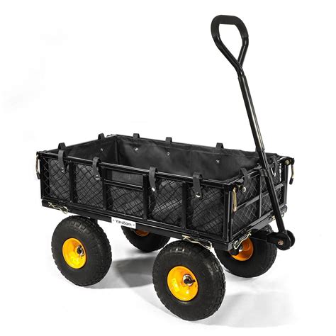 Buy Yardsam Utility Steel Garden Carts and Wagons, Lawn Wagon Cart ...