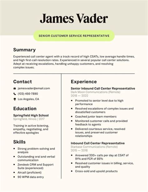 15 call center resume examples, tips, and templates